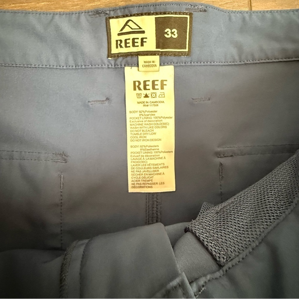 Reef Blue Cargo Shorts Modern Lightweight Design - Picture 4 of 7